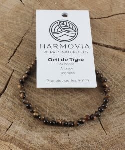 Bracelet Oeil de Tigre perles 4mm